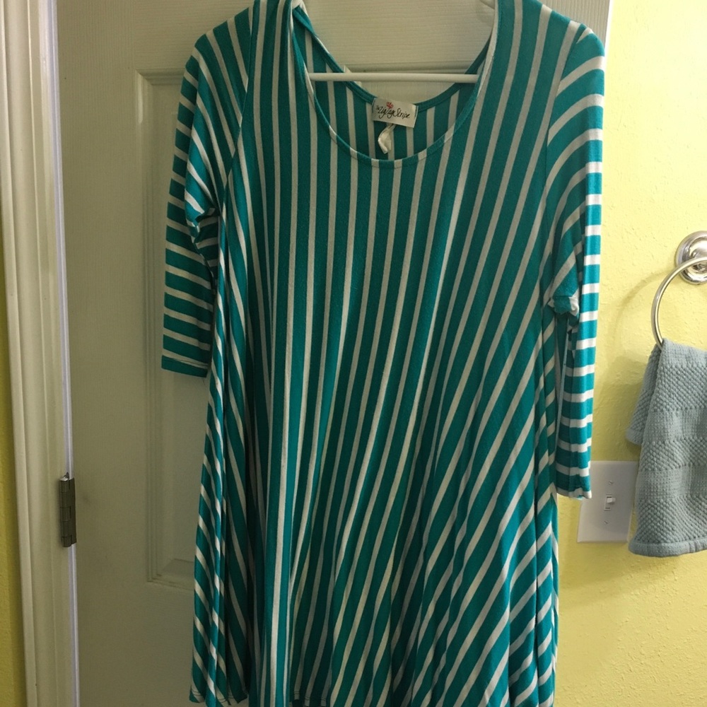 Zig zag stripe tunic